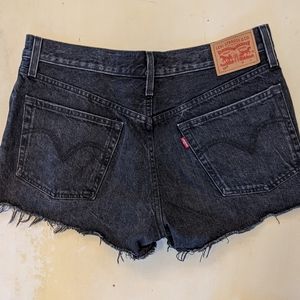 Black Levi 501 Cut-off Jean Shorts